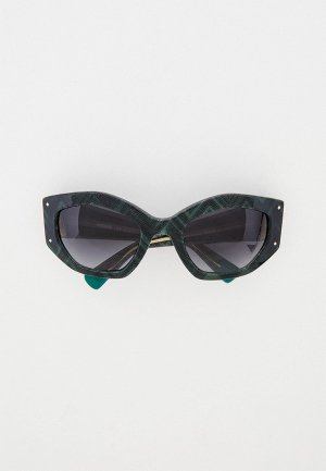 Очки солнцезащитные Missoni. Цвет: зеленый