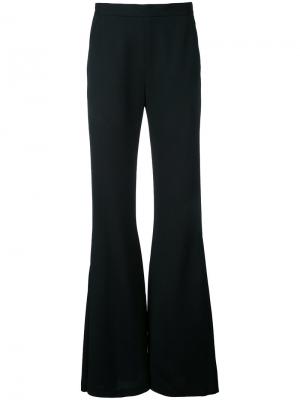 Расклешенные брюки с рельефной строчкой Brandon Maxwell. Цвет: чёрный