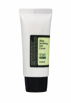 Крем солнцезащитный Cosrx Aloe Soothing Sun Cream с соком алоэ вера SPF 50+ PA+++, 50 мл. Цвет: белый