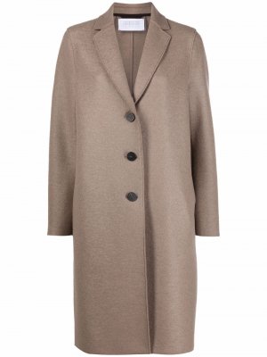 Однобортное шерстяное пальто Harris Wharf London. Цвет: коричневый