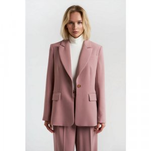 Пиджак , размер L 48, розовый МАКОВЦВЕТ. Цвет: розовый