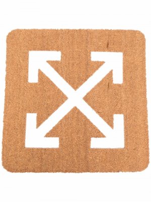 Придверный коврик с логотипом Arrows Off-White. Цвет: коричневый