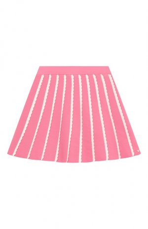 Хлопковая юбка Emporio Armani. Цвет: розовый