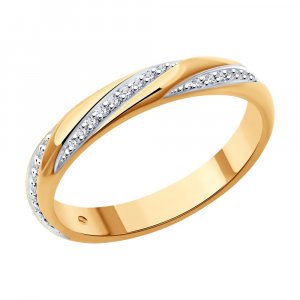 Обручальное кольцо SOKOLOV из золота с бриллиантами Diamonds