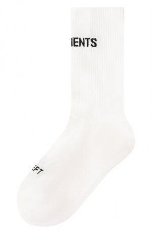 Хлопковые носки VETEMENTS. Цвет: белый