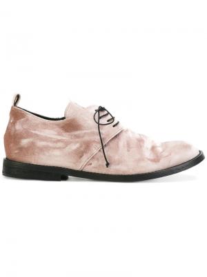Туфли на шнуровке с потертой отделкой Ann Demeulemeester. Цвет: розовый и фиолетовый