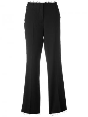 Расклешенные брюки с бахромой Dondup. Цвет: чёрный
