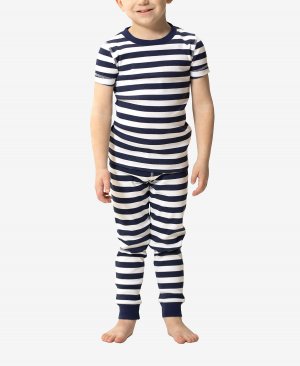 Пижамный комплект из двух предметов для маленьких мальчиков и девочек в морскую полоску Pajamas for Peace