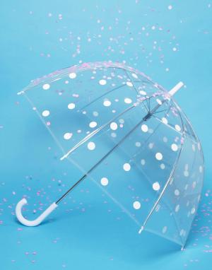 Зонт в белый горошек Kate Spade. Цвет: мульти
