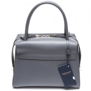 Классическая сумка gironacci 1270 f gir vit/calf grigio/bordo. Цвет: серый