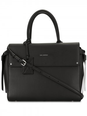 Большая сумка-тоут K/Ikon Karl Lagerfeld. Цвет: черный