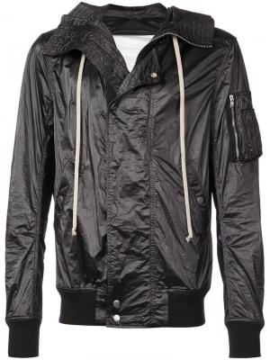 Куртка-бомбер с капюшоном Rick Owens DRKSHDW. Цвет: черный