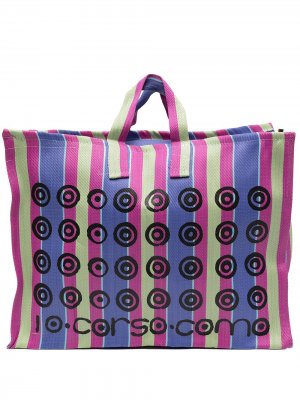 Полосатая сумка-тоут с верхними ручками 10 CORSO COMO. Цвет: разноцветный