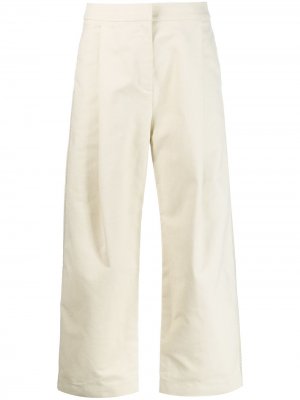 Укороченные брюки широкого кроя Sara Lanzi. Цвет: нейтральные цвета