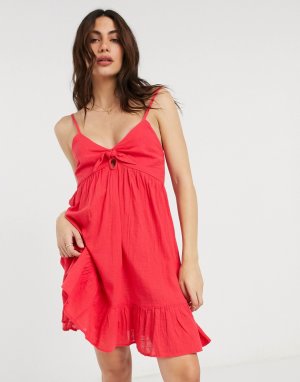 Красное летнее платье с завязкой -Красный Accessorize