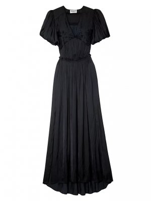Плиссированное атласное платье Reina , цвет noir Zadig & Voltaire