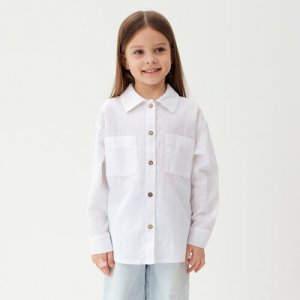 Рубашка , размер 86/92, белый Kaftan. Цвет: белый