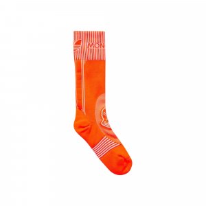 Носки x adidas с логотипом Ярко-оранжевый Moncler