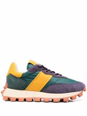 Tods panelled low-top sneakers Tod's. Цвет: зеленый