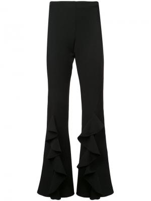 Расклешенные брюки с оборками Alberto Makali. Цвет: черный