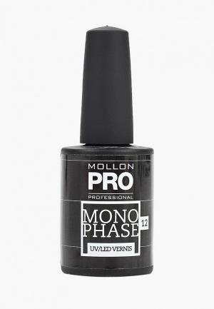 Гель-лак для ногтей Mollon Pro №12 10 мл. Цвет: черный