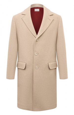 Пальто из шерсти и кашемира Brunello Cucinelli. Цвет: бежевый