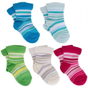 Комплект из 5 пар детских носков LORENZLine микс 5, размер 6-8. Цвет: мультиколор
