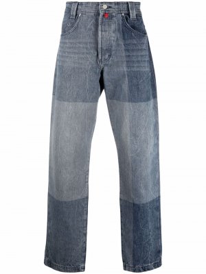 Прямые джинсы в стиле колор-блок 032c. Цвет: синий