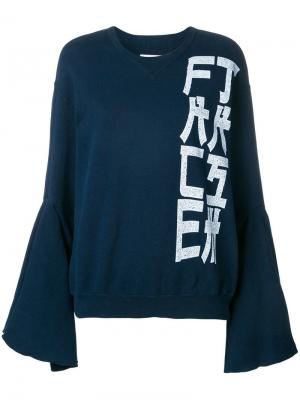 Расклешенный свитер Facetasm. Цвет: синий