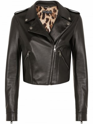 Укороченная куртка Dolce & Gabbana. Цвет: черный