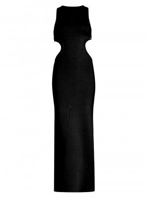 Эластичное вечернее платье Luna с зеркальным украшением , черный Galvan