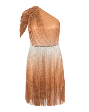 Платье Kalmanovich. Цвет: серебряный+бежевый+коричневый