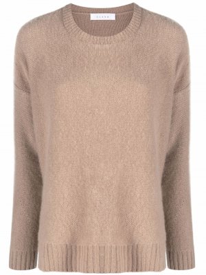 Кашемировый пуловер с круглым вырезом Liska. Цвет: бежевый