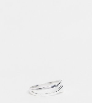 Кольцо из стерлингового серебра с переплетенным дизайном -Серебристый Kingsley Ryan