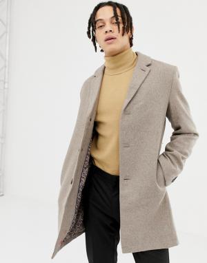 Классическое пальто с добавлением шерсти premium-Коричневый Harry Brown