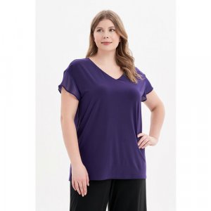 Блуза , размер 52, фиолетовый Olsi. Цвет: фиолетовый