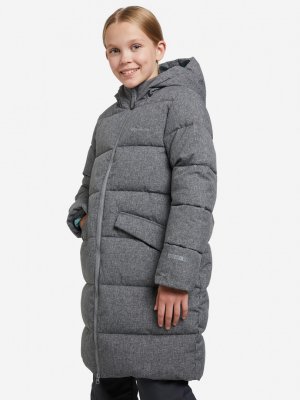 Пальто утепленное для девочек , Серый Outventure. Цвет: серый