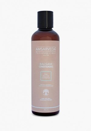 Бальзам для волос Amsarveda кондиционирующий натуральный с экстрактом розы и цитрусовых Balsam Conditioning, 250 мл. Цвет: бежевый