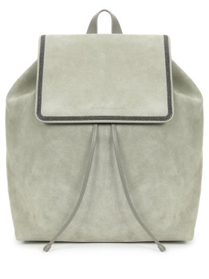 Рюкзак комбинированный BRUNELLO CUCINELLI. Цвет: зеленый