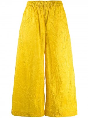 Укороченные брюки широкого кроя Daniela Gregis. Цвет: желтый