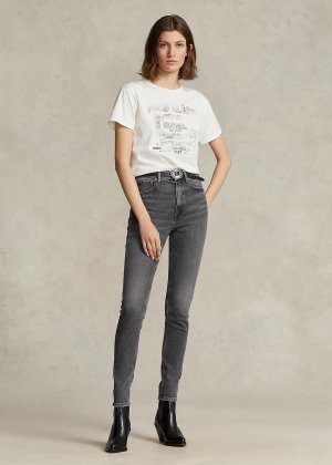 Укороченные джинсы скинни с высокой посадкой Ralph Lauren
