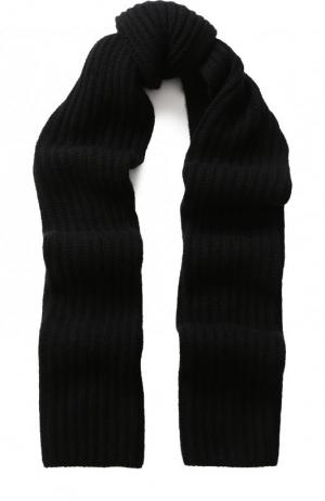 Кашемировый шарф фактурной вязки FTC. Цвет: черный