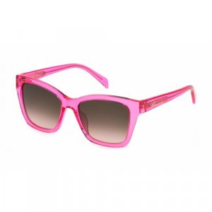 Солнцезащитные очки , прямоугольные, оправа: пластик, для женщин, розовый Blumarine. Цвет: розовый