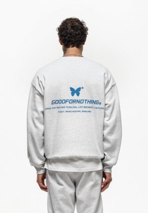 Толстовка Oversized Wraith Puff Print Grey Sweatshirt , цвет Good For Nothing