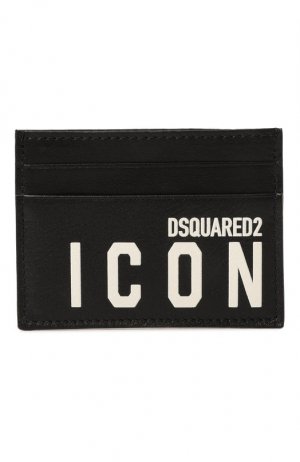 Кожаный футляр для кредитных карт Icon Dsquared2. Цвет: чёрный