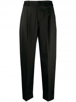 Укороченные брюки прямого кроя Pt01. Цвет: черный