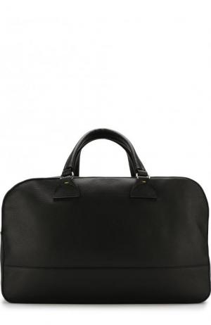 Кожаная дорожная сумка с плечевым ремнем Doucals Doucal's. Цвет: черный