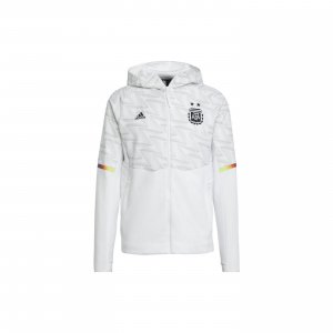 Argentina Game Day Travel Zip Hooded Jacket Men Outerwear White IC4444 Adidas