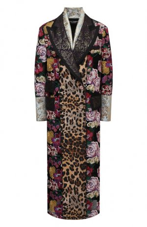 Двубортное пальто Dolce & Gabbana. Цвет: разноцветный