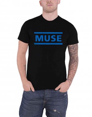 Темно-синяя футболка с логотипом , черный Muse